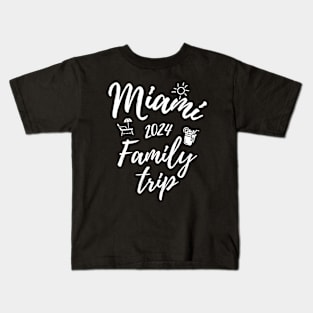 Miami Family Trip 2024 Florida Vacation Fun Matching Group Design Kids T-Shirt